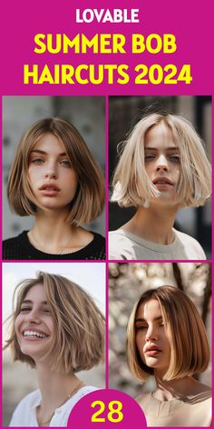 Cool off this summer with 28 stylish bob haircuts. Each style is designed to be breezy, beautiful, and perfect for beating the heat. Haircuts For Women