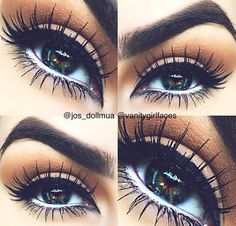 Gorgeous eye make up Nude Eyeliner, Makeup Pinterest, Drag Make-up, Smink Inspiration, Thicker Eyelashes, Favorite Makeup, Makijaż Smokey Eye, Kiss Makeup, Makeup Goals