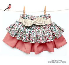 Childrens sewing patterns - easy girls skirt pattern - sizes 1 to 8 years Easter Skirt, Girls Skirt Patterns, Skirt Pattern Easy, Girl Skirts, Куклы American Girl, Skirt Diy, Childrens Sewing Patterns, Handmade Skirts, Skirt Tutorial