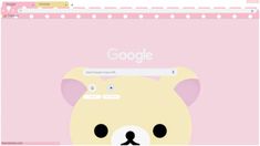 an image of a teddy bear on a pink background with the google logo above it