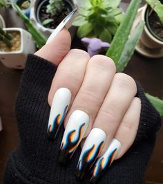 Halloween Nail Ideas, Flame Nail Art, Nail Art Halloween, Nagellack Trends, Nail Swag, Halloween Nail Designs, Halloween Nail, Halloween Nail Art