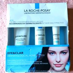 La Roche-Posay Effaclar Dermalogical Acne System, Visible Results Starting Day 1 Reduces Acne In 3 Days And Continuously Over Time Clinically Effective On Blemishes, Blackheads, Whiteheads. Super Clear Skin, Shoulder Acne, Clear Skin Products, Aloe Vera Acne, Acne Routine, Cystic Acne Remedies, Acne Beauty, Effaclar Duo, Luxury Skin Care