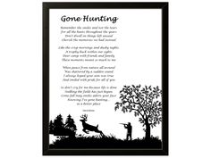 a black and white framed poster with an image of a deer in the woods next to a