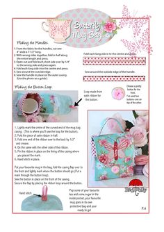 a page with instructions for making a purse