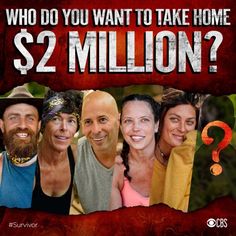 the poster for who do you want to take home $ 2 million?