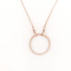 rose gold karma necklace Interlocking Circle Necklace, Initial Necklace Silver, Gold Circle Necklace, Karma Necklace, Gold Circle, Silver Circle, Necklace Simple, Everyday Necklace