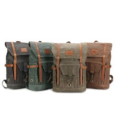 Waterproof Waxed Canvas Backpack for Travel Rugged Large Capacity Bags For Outdoor Activities, Rugged Large Capacity Outdoor Bags, Urban Backpack With Large Capacity For Outdoor Activities, Urban Backpack With Large Capacity For Outdoors, Casual Waxed Canvas Bag For Weekend Trips, Casual Rectangular Leather Backpack For Outdoor, Waterproof Canvas Travel Bags, Waxed Canvas Bags With Luggage Sleeve For Outdoor Activities, Waxed Canvas Bags With Luggage Sleeve For Outdoor