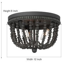 an image of a chandelier with beads on it