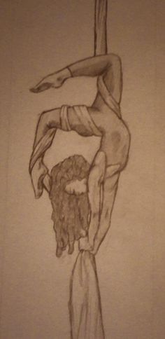 a drawing of a person doing a handstand