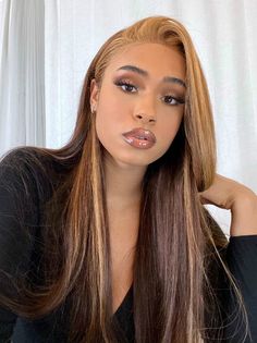 Honey Brown Hair Color, Honey Brown Hair, Honey Blonde Hair, Straight Lace Front Wigs, Baddie Hairstyles, Hair Inspo Color, Blonde Color, Brown Hair Colors, Remy Human Hair