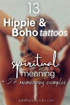 the back of a woman's torso with text that reads 13 hippie and boho