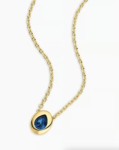 Elevate your everyday layer with the adjustable Nova Necklace. Featuring a blue Montana gemstone at its center, this fun statement necklace shines bright solo or when layered with your go-to chain necklaces. 17" chain + 2" extender. Adjustable in 1" increments 17" - 19" Charm measures 7/16" by 1/2" Montana blue crystal measures 1/4" by 5/16" Lobster closure 18k gold plated brass Avoid contact with anything containing derivatives of alcohol Blue Pendant Necklace With Cable Chain, Blue Teardrop Pendant Jewelry With Adjustable Chain, Sapphire Necklace With Adjustable Chain, Modern Blue Round Pendant Necklace, Blue Teardrop Pendant Necklace With Adjustable Chain, Everyday Blue Clavicle Chain Necklace, Blue Pendant Necklace With Delicate Chain, Blue Pendant Chain Necklace With Delicate Chain, Delicate Blue Pendant Chain Necklace