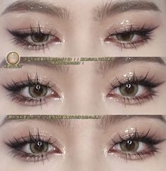 Korean Glitter Eye Makeup, Bday Makeup, Siren Eye, No Make Up Make Up Look, Siren Eyes, Mekap Mata, Alt Makeup