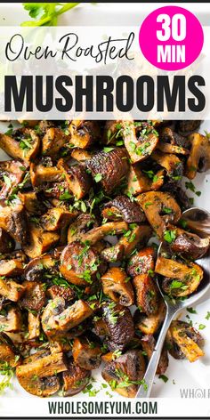 Oven Roasted Mushrooms Roasted Zucchini And Mushrooms, Roasted Mushrooms Oven, Roasted Mushroom Recipes, Oven Mushrooms, Mushroom Meals, Best Sauteed Mushrooms, Roasted Potatoes And Onions, Oven Roasted Mushrooms, Cholesterol Friendly Recipes