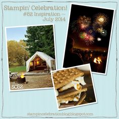 an image of fireworks in the sky with pictures of food and people around it that say stampin'celebration 2012