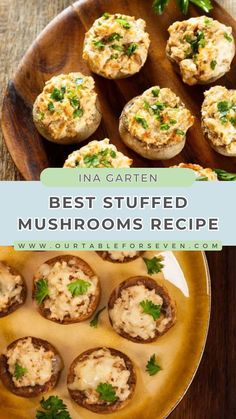 Best Stuffed Mushrooms Recipe by Ina Garten Ina Garten Stuffed Mushrooms, Hobbit Thanksgiving, Mushroom Caps Stuffed, Best Stuffed Mushrooms, Stuffed Mushroom Recipes, Sausage Stuffed Mushrooms, Christmas Dinner Menu, Stuffed Mushroom, Stuffed Portabella Mushrooms