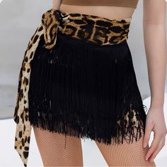 New Without Tag. Never Worn. Wrap Skirt So One Size Fits All. Beautiful Leopard Print. Perfect New Without Tag Condition. Beautiful Tassel Details. Latin Dance Skirt, Dance Ballroom, Hip Scarf, Tassel Skirt, Hip Scarves, Baby Skirt, Performance Dresses, Dance Skirt, Latin Dance