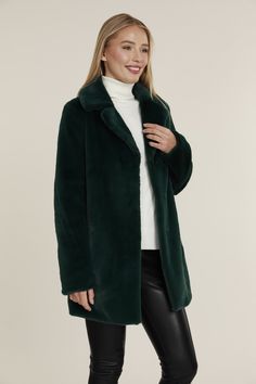 Wrap yourself in the luxurious warmth of our Mid Length Faux Fur Coat this fall season. This plush, thigh-grazing piece is meticulously crafted from the finest faux fur and features hidden closures for a sleek and uncluttered appearance. A mid length coat is perfect for more petite frames, or when paired with long dresses and fabric-heavy ensembles. Whether you're braving the cold or making a fashion statement, this coat promises to be your perfect cold-weather companion. Faux fur Hidden closure Mid Length Coat, Car Coat, Tres Chic, Faux Fur Collar, Sleek Look, Chic Boutique, Long Dresses, Faux Fur Coat, Winter Outfit