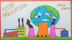 stop pollution drawing(save earth) simple and easy  @howtofunda #craftpiller Poster On Pollution, Stop Pollution, Save Earth Drawing, Earth Drawing, Earth Drawings, Earth Poster, Save Environment