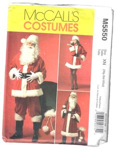 a book with pictures of santa claus and other costumes