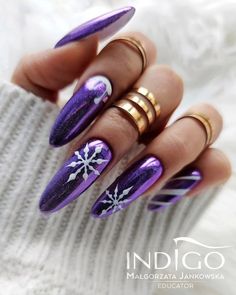 christmass nails / winter nails / manicure / nail art Manicure Nail Art, Nails Winter, Nails Manicure, New Year's Nails, Gel Nail Designs, Nails Inspo, Purple Nails, Mani Pedi, Holiday Nails