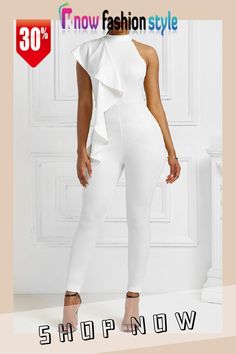 White Fashion Casual Solid Split Joint O Neck Jumpsuits White Fashion Casual, Jumpsuit Online, White Jumpsuit, White Fashion, Wholesale Fashion, Fashion Casual, Black Fashion, Casual Fashion, Split