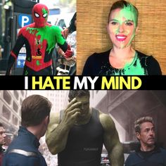 the avengers and spider - man characters are being compared by each other in this meme