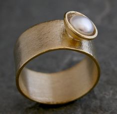 CHRISTMAS GIFT Classic Pearl RingGold Pearl by gazellejewelry Handmade Gold Pearl Ring, Gold Pearl Ring Fine Jewelry With Polished Finish, Classic Gold Pearl Ring With Polished Finish, 14k Gold Pearl Ring For Wedding, Fine Jewelry, Classic Gold-plated Pearl Ring, Pearl Wedding Band, Pearl Ring Gold, Pearl Bracelet Jewelry, Pearl Wedding Bands