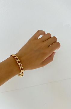 Details: BRASS - hand dipped in a 14k gold plate Brass Hand, Id Bracelets, Black Spinel, Bracelet Clasps, Love Bracelets, Gold Filled Chain, Fashion Advice, Delicate Bracelet, Sterling Silver Bracelets