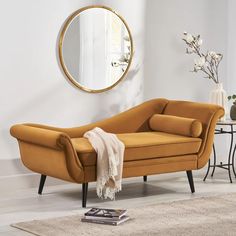 Everly Quinn Upholstered Chaise Lounge & Reviews | Wayfair Wooden Chaise Lounge, Chaise Bedroom, Colour House, Sofa Kulit, Chaise Lounge Bedroom, Velvet Chaise Lounge, Upholstered Chaise Lounge, Sofa L, Upholstered Chaise