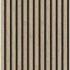 a wooden panel with black stripes on it