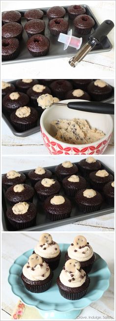 chocolate cupcakes with cookies and cream frosting