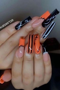 These Black Halloween Nails Are Blowing Up on Pinterest! Make your Holloween Nails unforgettable! Get ready to be inspired by these stunning Black Halloween Nails that are perfect for the spooky season! From Pink Halloween Nails and Purple Halloween Nails to fun Pumpkin Nails, these designs will elevate your nail game. Try out creative Halloween Press On Nails or go for intricate Nail Art Halloween featuring Bat Nails. Whether you’re looking for Cute Halloween Nails or bold Halloween Acrylic ... Beach Nail Art, Long Press On Nails, Pumpkin Nails, Nails Set