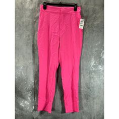 Bar Iii Women's Neon Pink Fizz High-Waist Cropped Pants Sz M Hook And Zipper Closure At Front Polyester Machine Washable Imported This Is A New With Tags/Box Item. Please Refer To Images. Approx. Measurements: (Hung) * Waist: 14.5" * Inseam: 26" * Length: 37" * Chest: " * Sleeves: " * Hip: 17" Retail Price: $- Classy Jumpsuit, Womens Black Flats, Ankle Dress Pants, Womens Wide Leg Pants, Wide Leg Dress Pants, Black Leather Pants, Belted Pants, How To Hem Pants, Tapered Pants