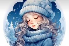 Art Competition Ideas, Winter Drawings, Beau Film, Christmas Illustrations, Winter Illustration, Abstract Pictures, Celebrity Drawings, 수채화 그림, Christmas Drawing