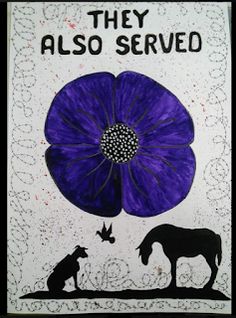 an image of a purple flower with the words they also served in black on it