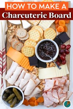 Beautifully arranged charcuterie board with a variety of meats, cheeses, crackers, fruits, and a bowl of jam in the center, perfect for holiday gatherings. Chauterrie Boards, Charcuterie Board Holiday, Make A Charcuterie Board, Family Snacks, Food Boards, Wisconsin Cheese, Holiday Appetizer, A Charcuterie Board, Holiday Party Foods