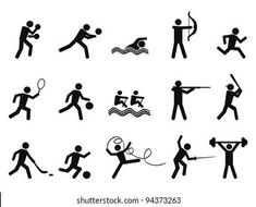 black and white silhouettes of people playing sports stock photo, images and royalty illustrations