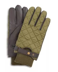 Hats, Scarves & Gloves for Men - Bloomingdale's Americana Style, Gloves Design, Man Quilt, Cotton Gloves, Americana Fashion, Waterproof Gloves, Quilted Leather, Waxed Cotton