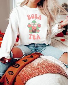 This boba sweatshirt with boba tea distressed design on it makes a great gift for a boba lover. It is also available in a vintage boba shirt. These all make cute gifts ❤︎ Ideal for any situation, a unisex heavy blend crewneck sweatshirt is pure comfort. These garments are made from polyester and cotton. This combination helps designs come out looking fresh and beautiful. The collar is ribbed knit, so it retains its shape even after washing. There are no itchy side seams on these sweaters. 50% Co Teacher Thanksgiving, Teachers Thanksgiving, Teacher Sweatshirt, Pumpkin Sweatshirts, Retro Sweatshirts, First Grade Teachers, Thanksgiving Shirt, Teacher Tees, Young T