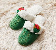 Elf Food Groups, The Movie Elf, Elf Slippers, Elf Stocking, Elf Movie, Elf Ornaments, Cute Slippers, Holiday Movie, Dog Costume