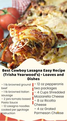 the recipe for beef cowboy lasagna easy recipe