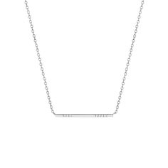 Shahla Karimi Diamond Foundry Deco Baguette Bar Necklace 14K White Gold Classic Silver Bar Necklace, Elegant Sterling Silver Bar Necklace, Elegant Bar Necklace With Delicate Chain For Formal Occasions, Elegant Delicate Chain Bar Necklace For Formal Occasions, Elegant Delicate Chain Bar Necklace For Formal Events, Formal Delicate Chain Bar Necklace, Formal Minimalist Bar Necklace With Delicate Chain, Minimalist Bar Necklace With Delicate Chain For Formal Occasions, Stacking Necklace