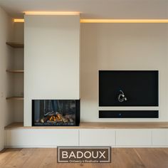 TV meubel met elektrische haard Showroom