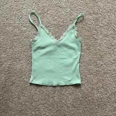 Nwt, Perfect Condition, Cropped Urban Outfitters Green Spring Tank Top, Green Urban Outfitters Tank Top For Spring, Urban Outfitters Green Tank Top For Spring, Urban Outfitters V-neck Tank Top For Spring, Coastal Clothing, Tomato Color, Urban Outfitters Tank Top, Punk Chic, Bday List