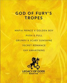 the book cover for god of fury's tropees