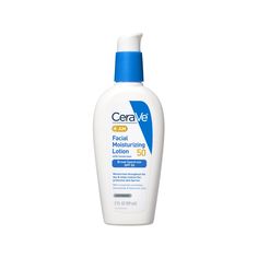 Developed with dermatologists, CeraVe AM Facial Moisturizing Lotion SPF 50's unique formula - with 3 essential ceramides - moisturizes throughout the day and helps restore the protective skin barrier. This hydrating lotion provides broad spectrum SPF 50 sunscreen protection to help protect your skin from damaging UVA and UVB rays. For sunscreen protection, reapply at least every two hours. The lightweight formula blends easily into all skin tones with no white residue, quickly absorbs into skin, and leaves skin feeling smooth, moisturized, nourished, soothed, and protected from dryness. Recommended by the Skin Cancer Foundation, this product is also gentle on skin, non-comedogenic, non-greasy, fragrance-free, paraben-free, and suitable for use under makeup without pilling. A micro-fine zin Daytime Skincare Routine, Cerave Moisturizing Lotion, Zinc Oxide Sunscreen, Dream Makeup, Facial Lotion, Daily Sunscreen, Body Lotion Cream, Moisturizing Lotion, Body Moisturizers