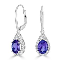 ADG7029911995-1 Modern Oval Brilliant Cut Earrings, Formal Oval Tanzanite Earrings, Elegant Tanzanite Earrings With Brilliant Cut, Oval Diamond Earrings With Gemstone, Formal Oval Diamond Earrings With Gemstones, White Gold Tanzanite Earrings With Brilliant Cut, White Gold Teardrop Gemstone Diamond Earrings, Dazzling Oval Diamond Earrings With Accents, Formal Tanzanite Teardrop Earrings