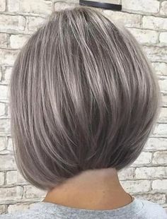 Gray Hair Bob Wigs, Grey Balyage Short Hair, Grey Angled Bob Gray Hair, Inverted Bob Haircuts For Fine Hair, Grey Bob Wig, Grey Bob Lace Front Wig, Angled Bob Haircuts, Angled Bob Hairstyles, Layered Bob Haircuts