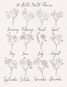 the flower names for each month of the year